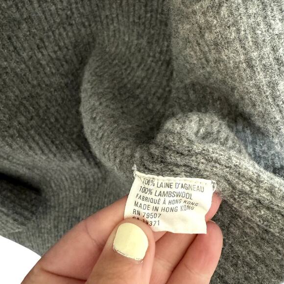 ISDA & CO Cardigan Size Small Lambswool Gray Cardigan - Picture 5 of 5